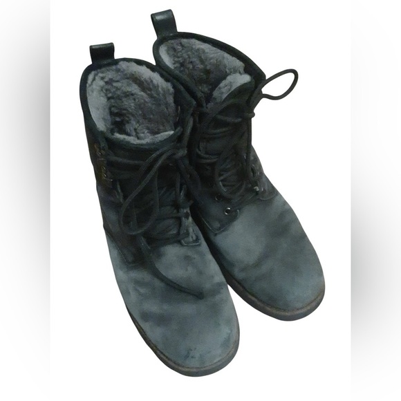 UGG Hannen TL Waterproof Leather Sheepskin Boots Grey Men’s Size 11 Lace Up Snow main image 11